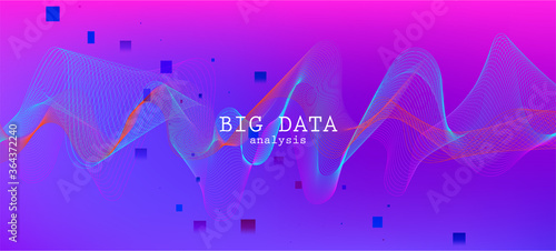 Flying Particles Distressed Purple Vector. Big Data Neon Wallpaper. Cyber 