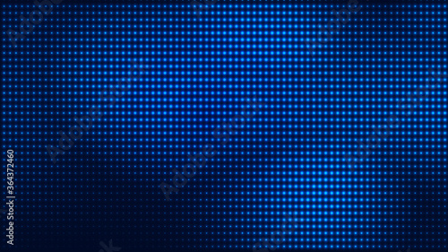 Dot blue pattern screen led light gradient texture background. Abstract technology big data digital background. 3d rendering.