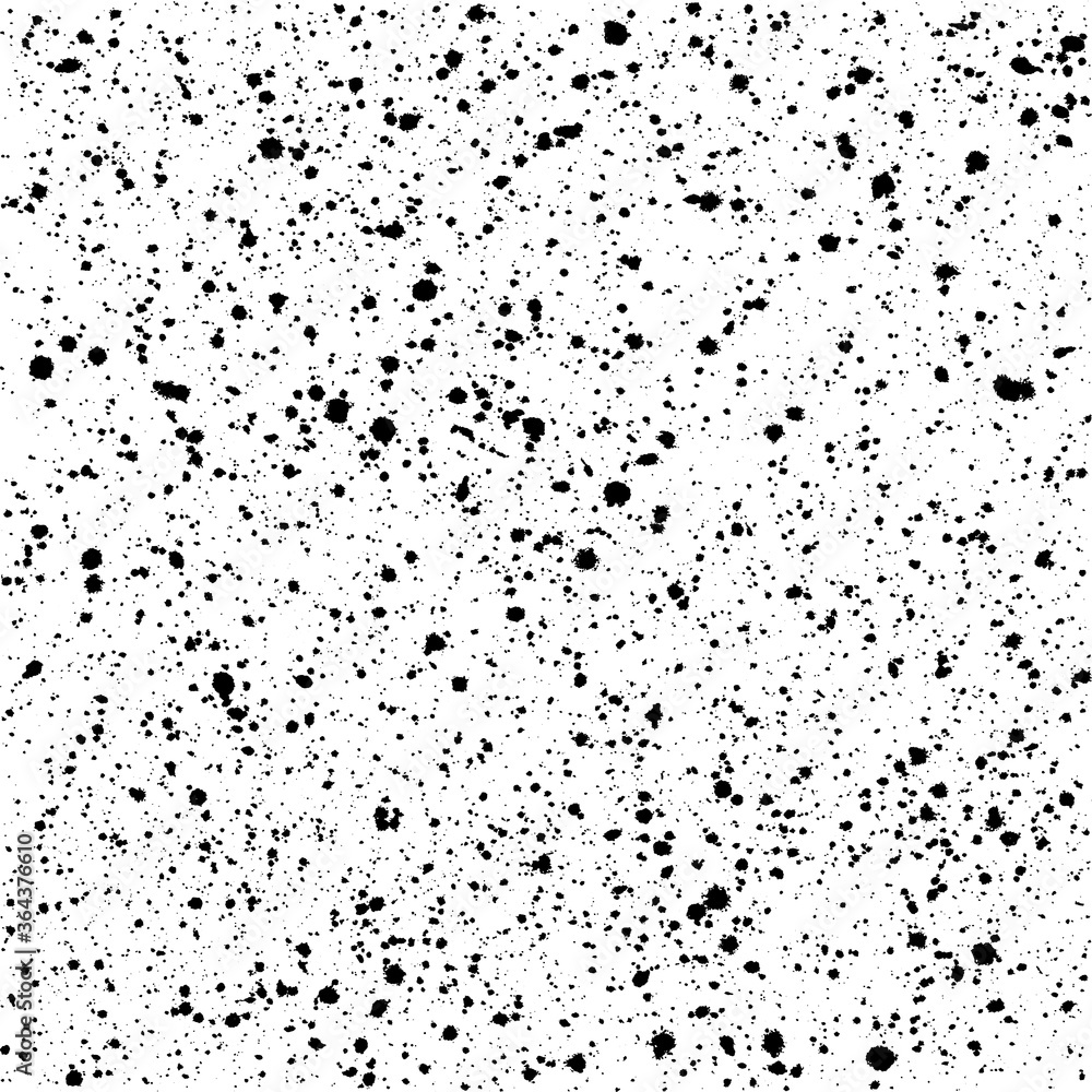 Obraz premium heavy black ink splatter grunge texture seamless pattern on a white background