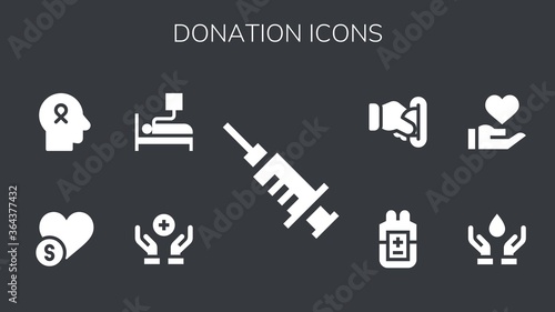donation icon set