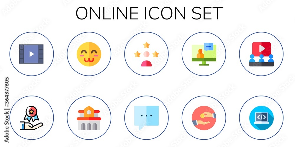 Modern Simple Set of online Vector flat Icons Modern Simple Set of online Vector flat Icons