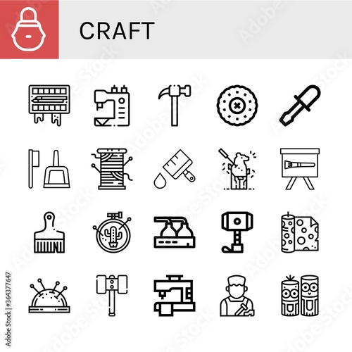 craft simple icons set