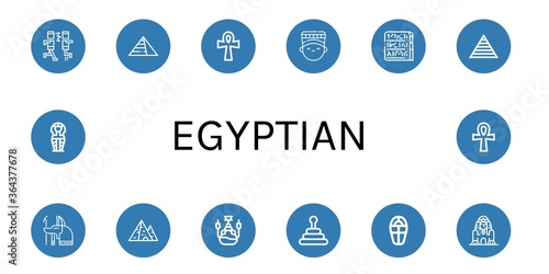egyptian icon set