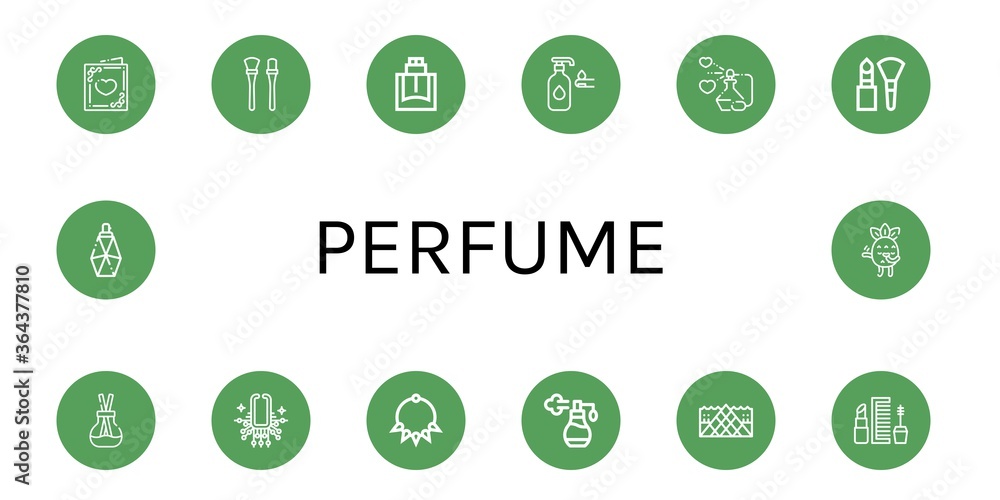 perfume icon set perfume icon set