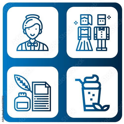 bottle icon set