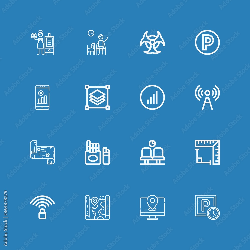 Editable 16 area icons for web and mobile Editable 16 area icons for web and mobile