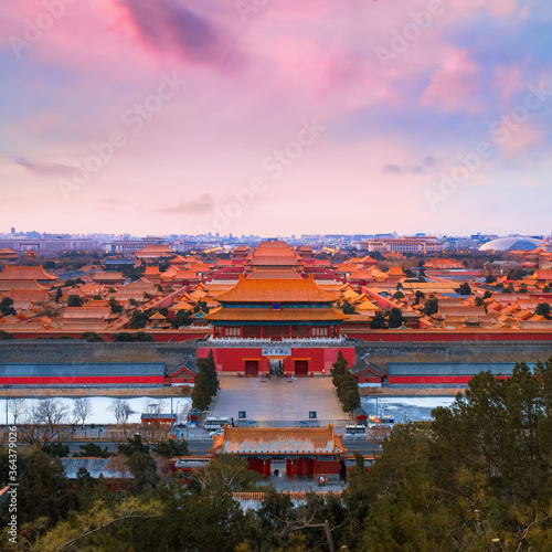 Beijing, China - Jan 11 2020: Shenwumen (Gate of Divine Prowess) built in 1420, during the 18th year of Yongle Emperor's reign, it's the back gate of the palace and used by palace workers