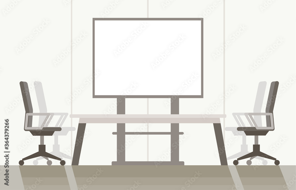 Background of conference room with a teleconferencing system. Modern flat colorful vector illustration. Background of conference room with a teleconferencing system. Modern flat colorful vector illustration.