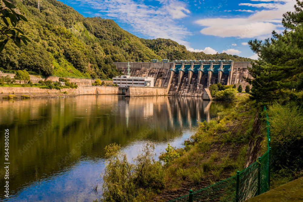 Beautiful landscape of dam