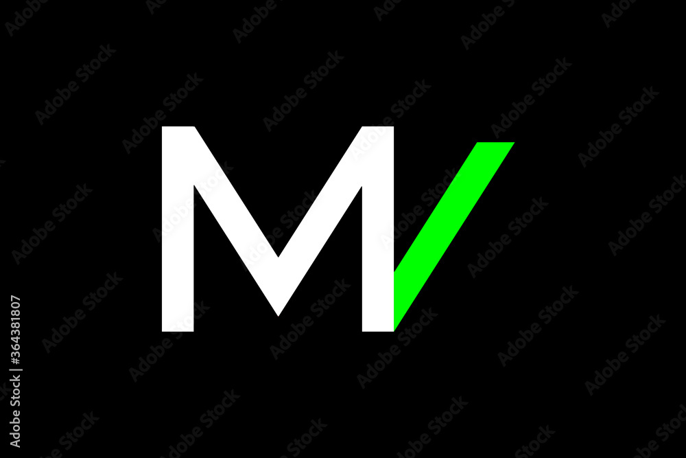 Modern letter VM MV M logo. Modern letter VM MV M logo.