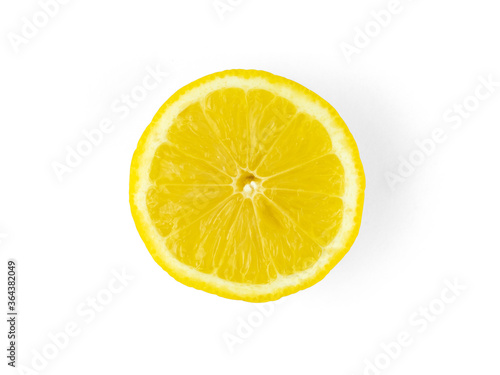 Isolated lemon on white background with clipping path