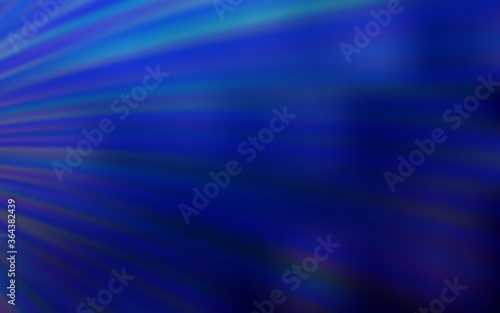 Dark BLUE vector background with curved lines. A sample with colorful lines, shapes. New composition for your brand book.