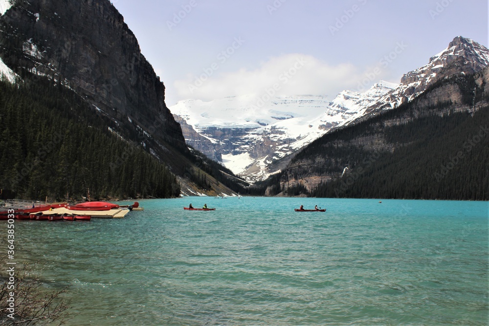 lake and mountains