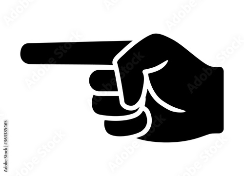 Finger pointing / point hand gesture flat vector icon for apps and websites photo