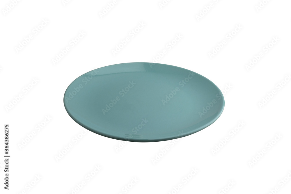 Side view of empty plate on isolated, white background Side view of empty plate on isolated, white background