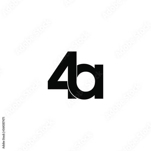 4a letter original monogram logo design