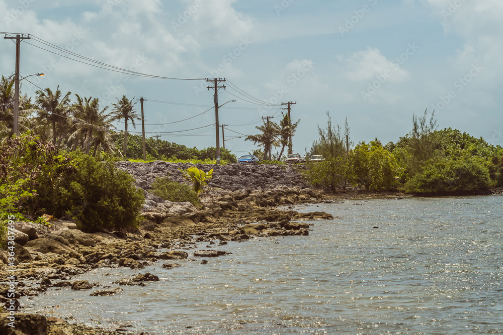 Landscape of a rocky coastline