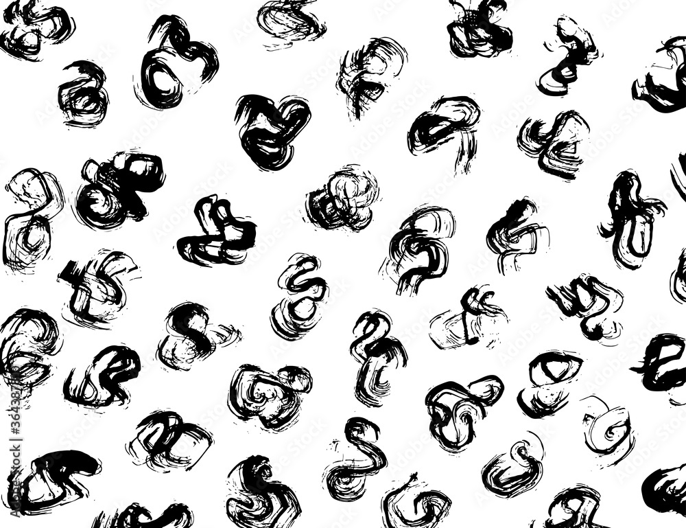 Obraz premium White and black vector. Grunge background. Abstract brush pattern.