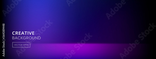 Vivid abstract gradient dark blue and purple  banner background