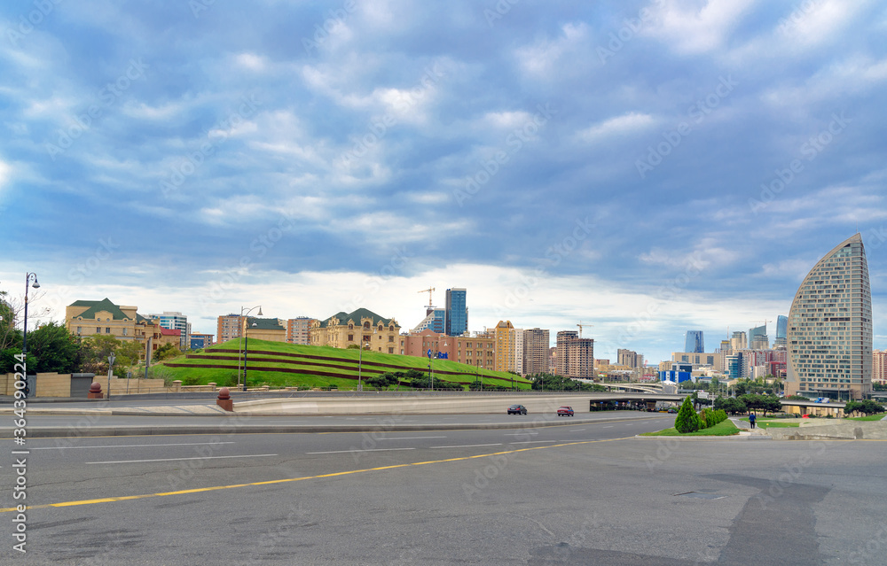 City view from Heydar Aliyev Center. Baku