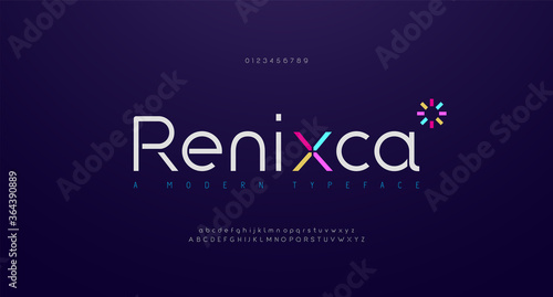 Abstract modern urban alphabet fonts. Typography sport, simple, technology, fashion, digital, future creative logo font. vector illustration