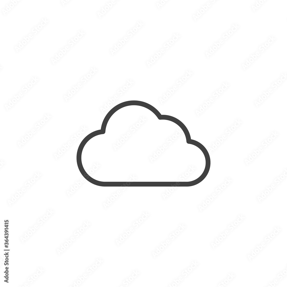 Cloud computing line icon. linear style sign for mobile concept and web design. Cloud storage outline vector icon. Symbol, logo illustration. Vector graphics Cloud computing line icon. linear style sign for mobile concept and web design. Cloud storage outline vector icon. Symbol, logo illustration. Vector graphics