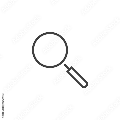 Magnifying glass line icon. linear style sign for mobile concept and web design. Magnifier, search outline vector icon. Symbol, logo illustration. Vector graphics