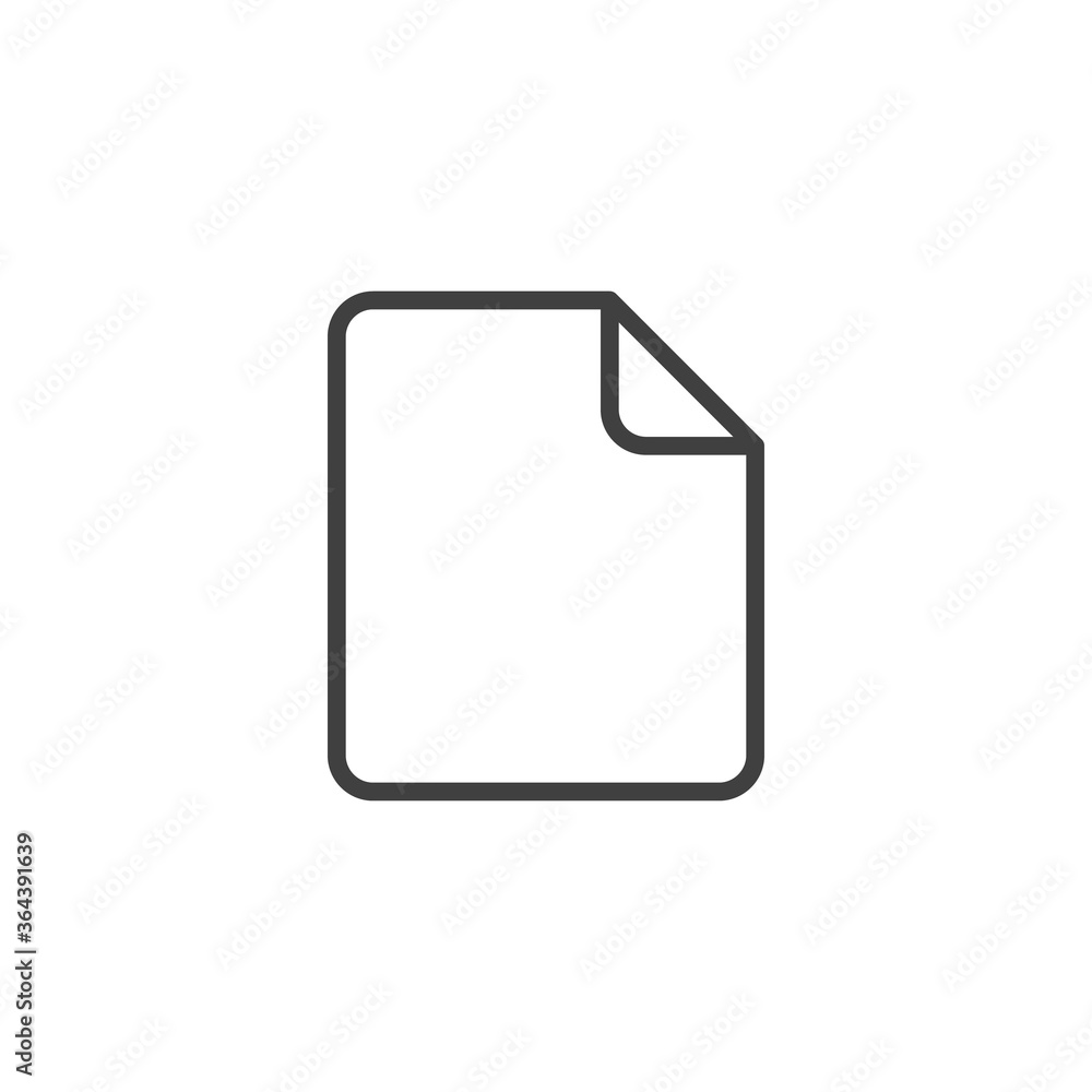 Document file line icon. linear style sign for mobile concept and web design. Blank document page outline vector icon. Symbol, logo illustration. Vector graphics Document file line icon. linear style sign for mobile concept and web design. Blank document page outline vector icon. Symbol, logo illustration. Vector graphics