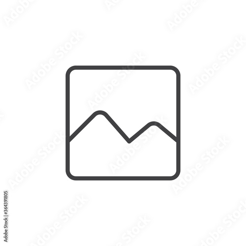 Image gallery line icon. linear style sign for mobile concept and web design. Pictures gallery outline vector icon. Symbol, logo illustration. Vector graphics