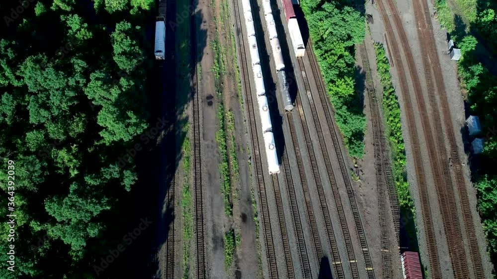Aerial view of rail yard in Manville, NJ Aerial view of rail yard in Manville, NJ