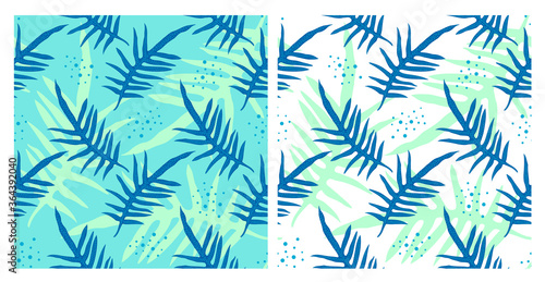 Leaves seamless pattern. Tropical camouflage print. Great for textiles, banners, wallpapers, wrapping. Vector illustration design.