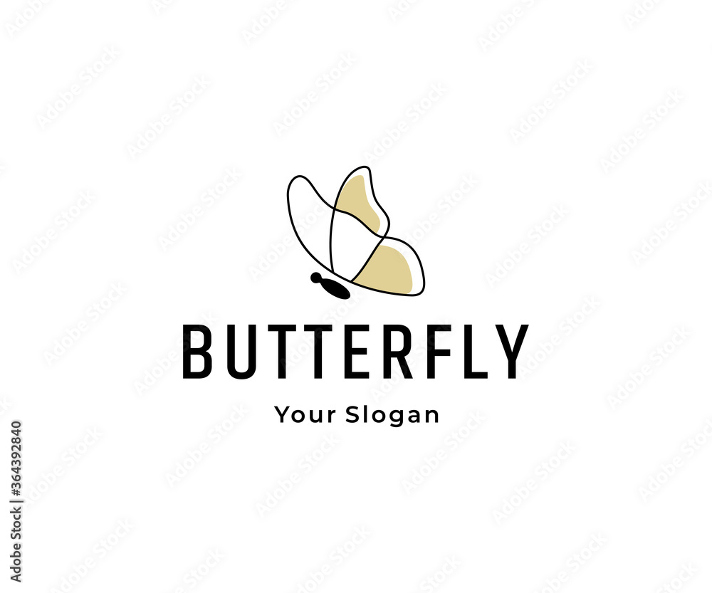 Butterfly logo design vector icon template