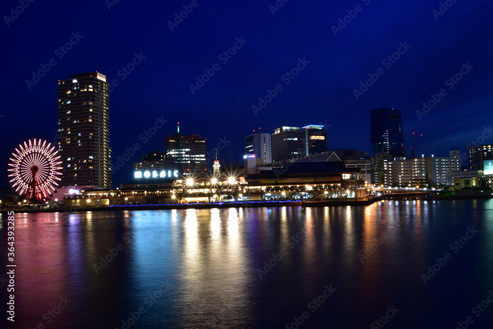 Obraz premium The night view of Kobe City in Japan, 2020