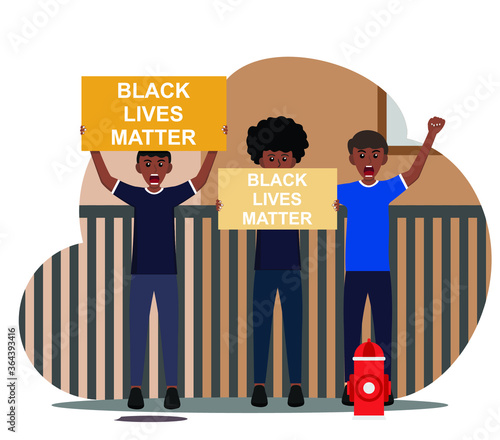 Black Lives Matter movement flat design
