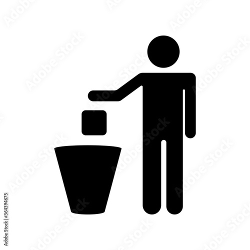 trash bin icon sign vector