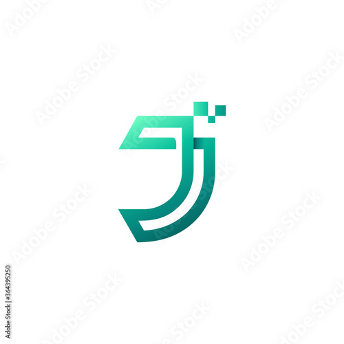 Free Download letter J for technology logo design - GFXLoad