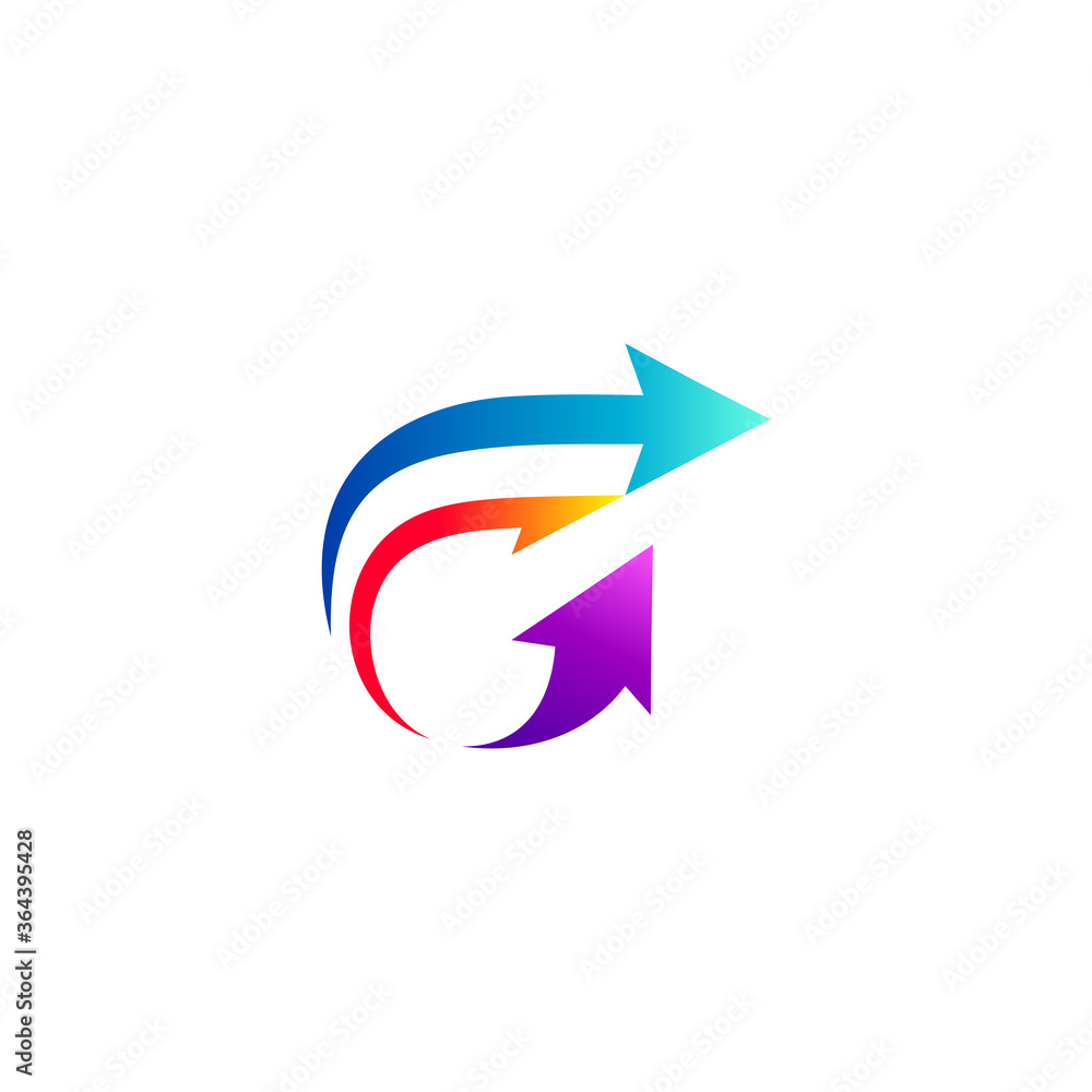 letter G with arrow for business logo design letter G with arrow for business logo design