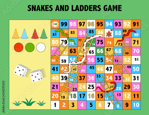 Ladder snakes game,Funny frame for children