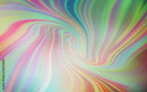 Light Green, Red vector texture with milky way stars. Shining colored illustration with bright astronomical stars. Pattern for futuristic ad, booklets.