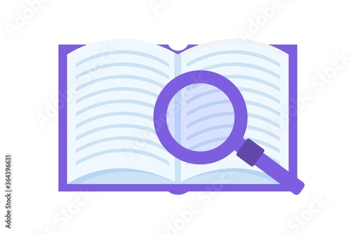 Book review, Reading club concept. Vector illustration