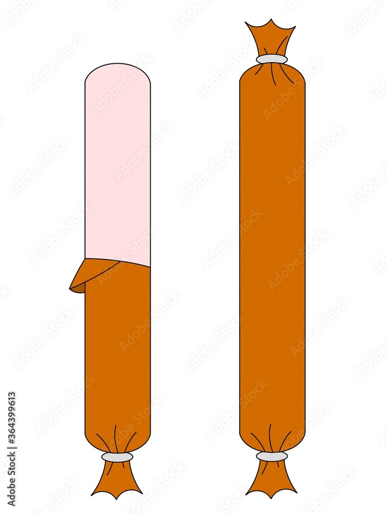 illustration of a Fish sausage illustration of a Fish sausage