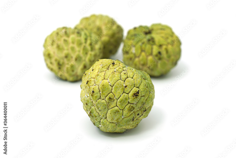 Fresh from nature organic Sugar apple isolated on white. Fresh from nature organic Sugar apple isolated on white.