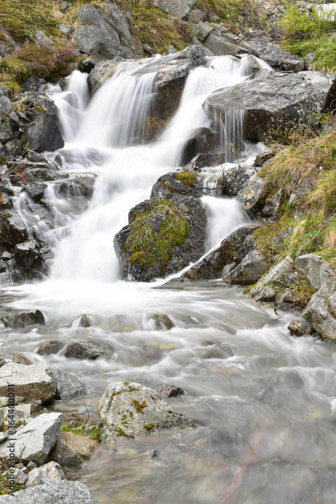 Alaska mountain waterfall Alaska mountain waterfall