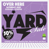 50 Percent Yard Sale Campaign Promotion Sale Banner, Drive Sales Concept Vector Illustration.