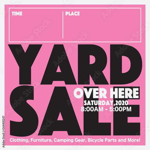 50 Percent Yard Sale Campaign Promotion Sale Banner, Drive Sales Concept Vector Illustration.