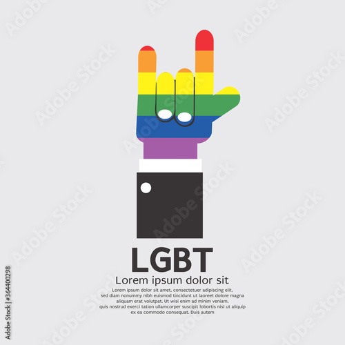 LGBT With Love Hand Sign Vector Illustration. photo