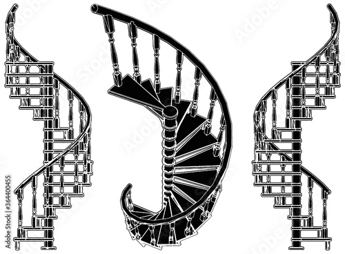 Spiral Staircase Vector 