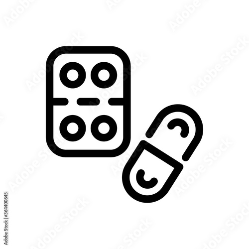 Drugs Line Icon - Vector Illustration