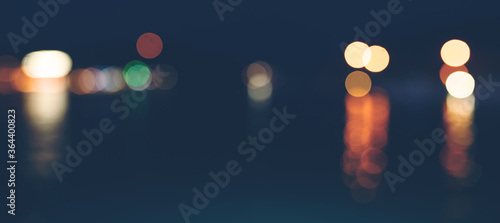 Simple dark banner with moody boken lights