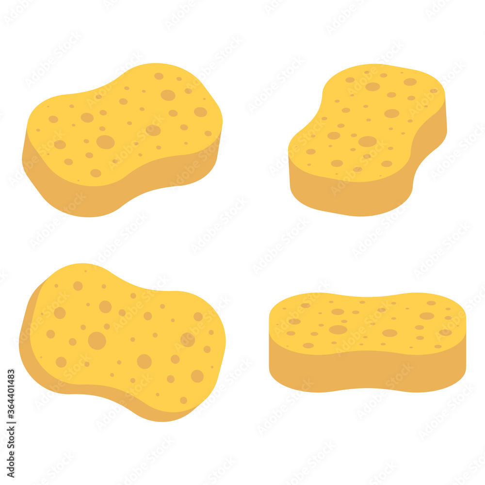 Set of Sponge icon isolated on white background. Vector illustration. Set of Sponge icon isolated on white background. Vector illustration.